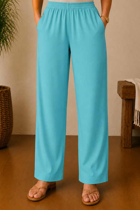 Sky Blue Rayon Kurti Pant