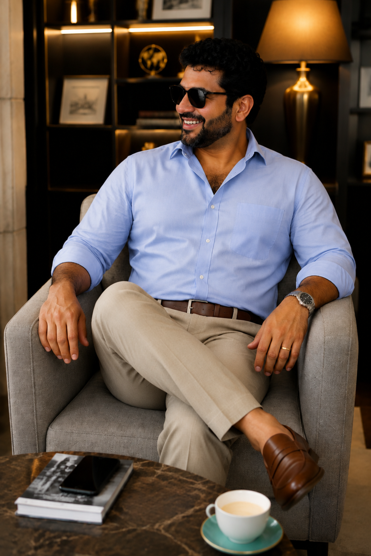 Sky Crest Formal Cotton Shirt