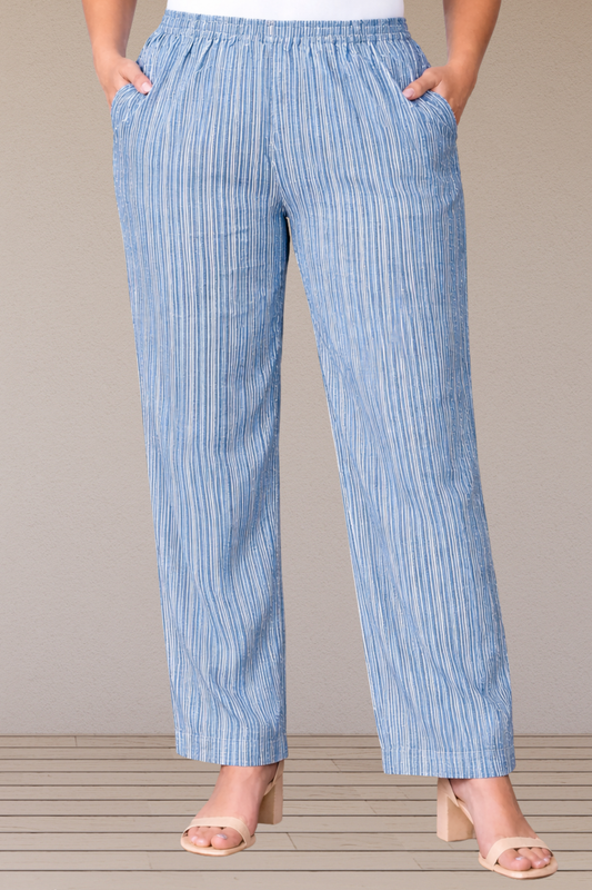 Skyline Cotton Stripe Pant Palazzo