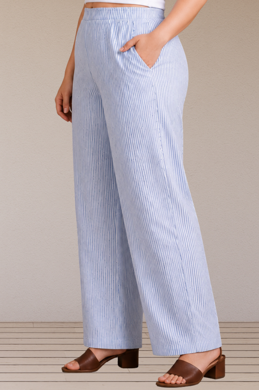 Skyline Stripe Cotton Palazzo