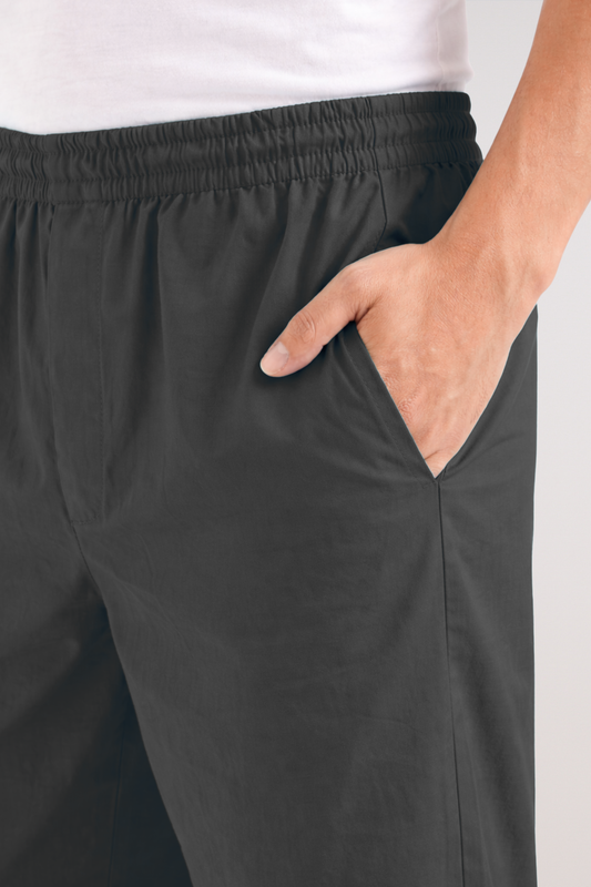 Smoke Black Cotton Pant Pajama