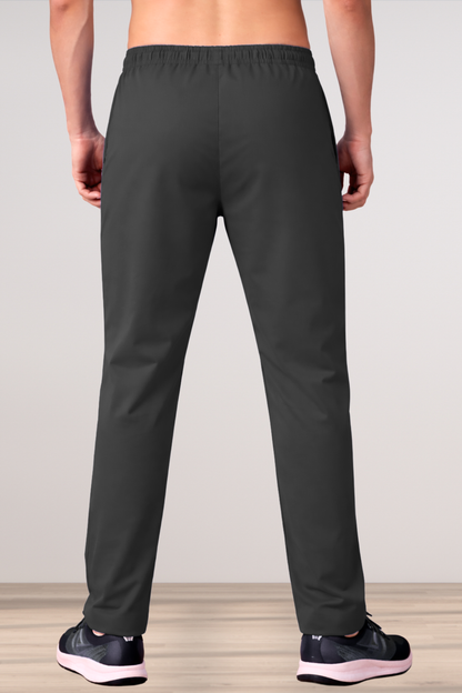 Smoke Black Stretch Track Pants