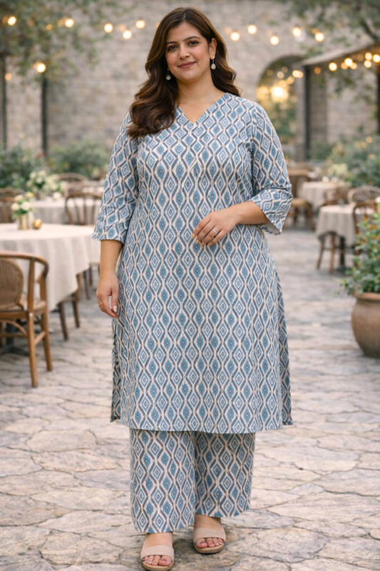 Smoky Geometry Co-ord Suit Set