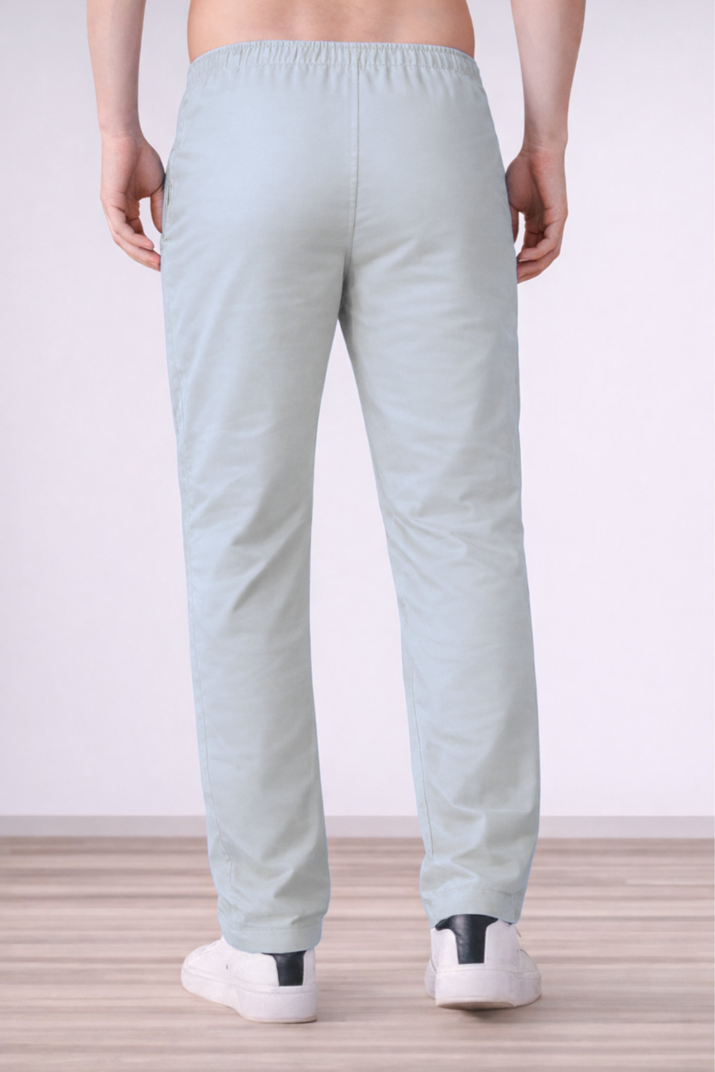 Soft Grey Cotton Track Pants