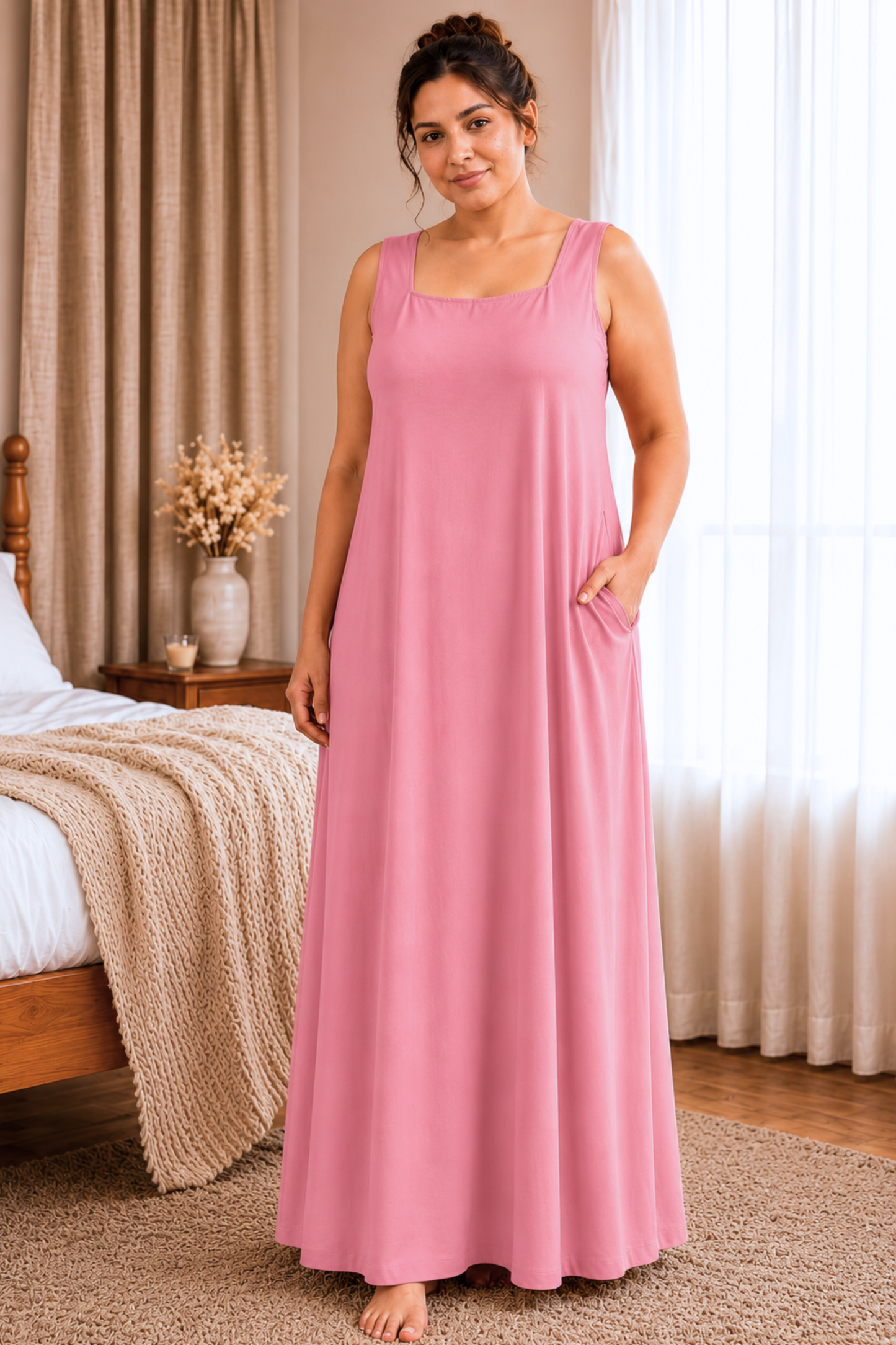 Soft Onion Rayon Night Gown