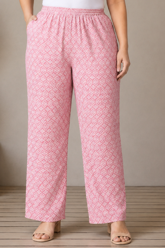 Soft Pink Cotton Lounge Pants