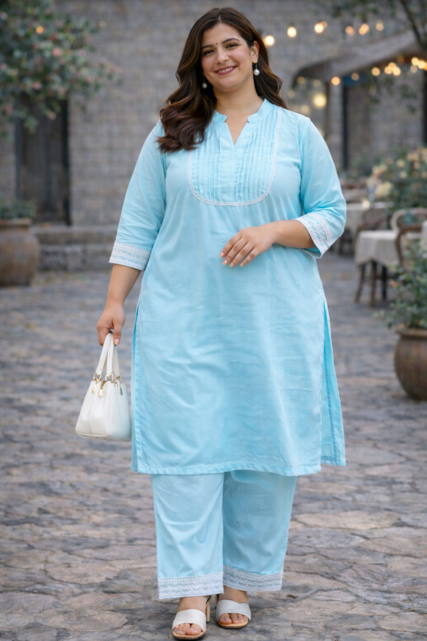 Serene Sky Kota Co-ord Set