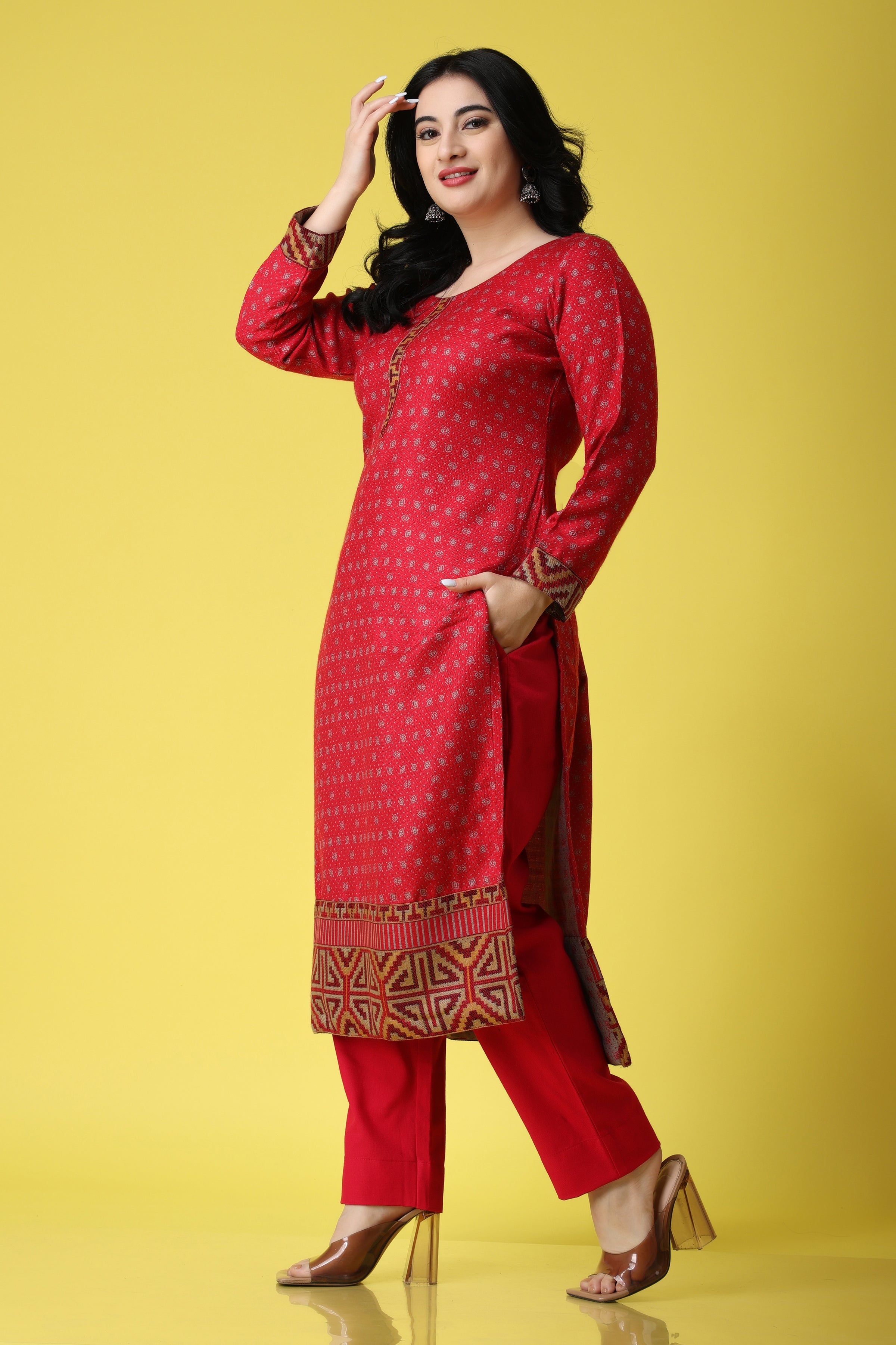 Buy Fashion Dream Women Sky Foil Printed Crepe Silk Kurta Pant With Dupatta  Set | Kurta Suit Set For Women | Kurta set | Kurta Suit Set With Dupatta |  Salwar Suit