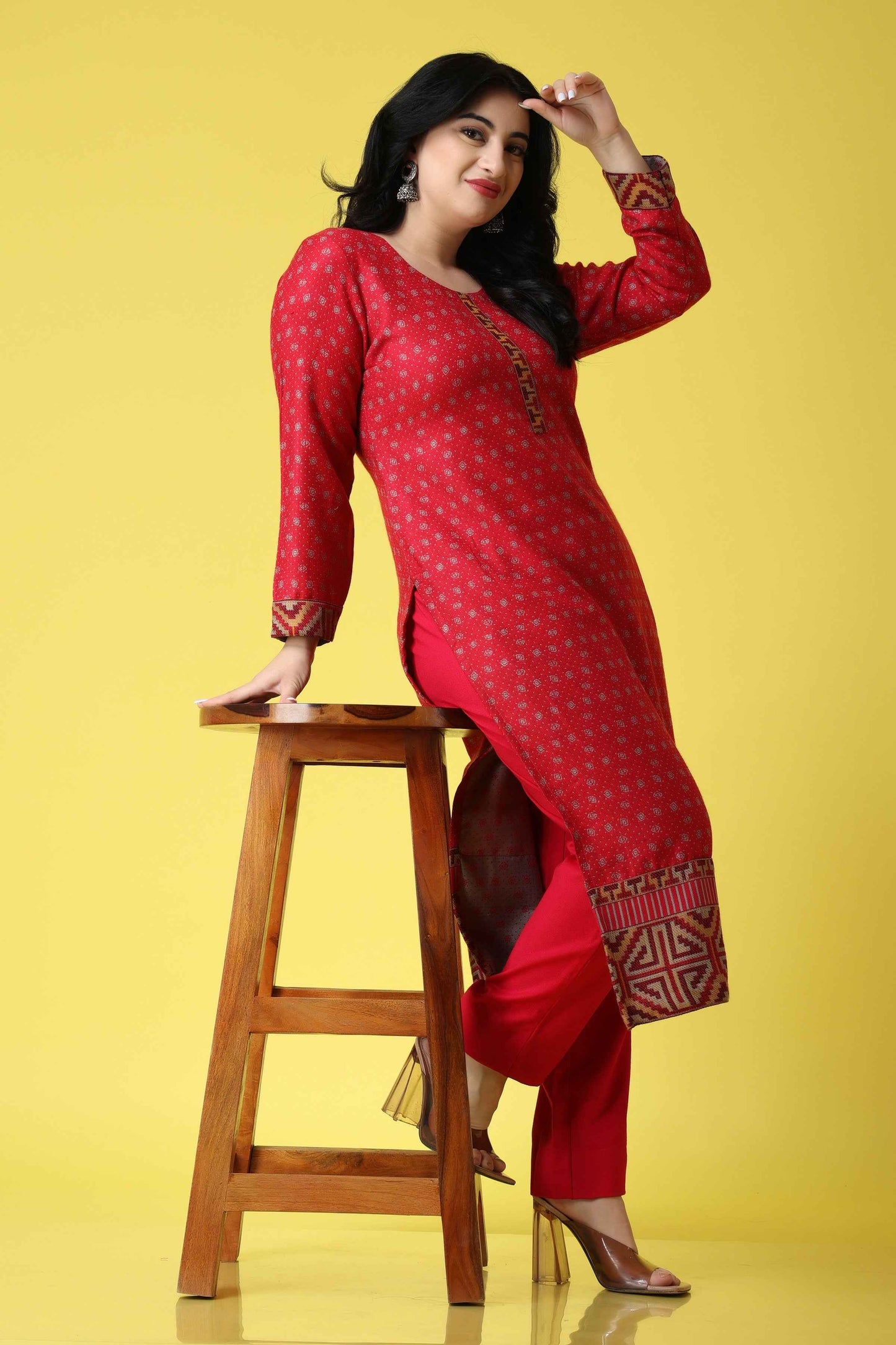 Buy Plus Size ​Spicy Touch Woollen Kurta At Apella | Sizes XS to 10 XL | India | Free Delivery | Customized