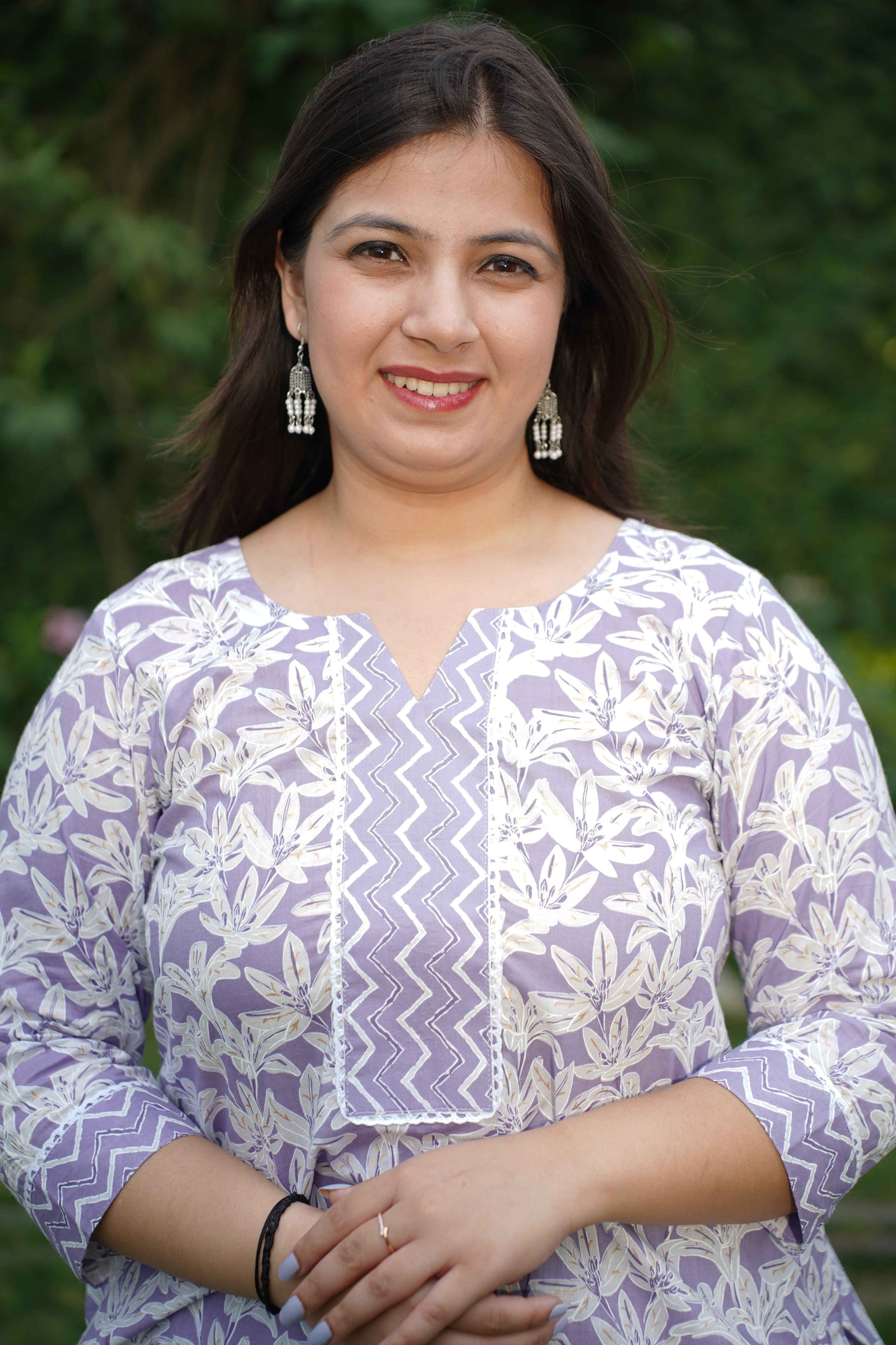 Spring Lilac Bagh Print Suit Set