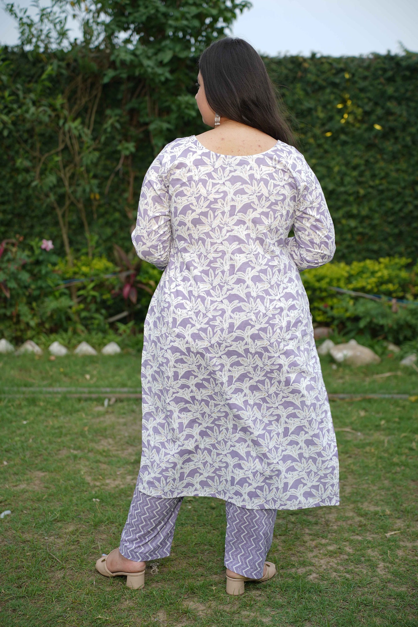 Spring Lilac Bagh Print Suit Set