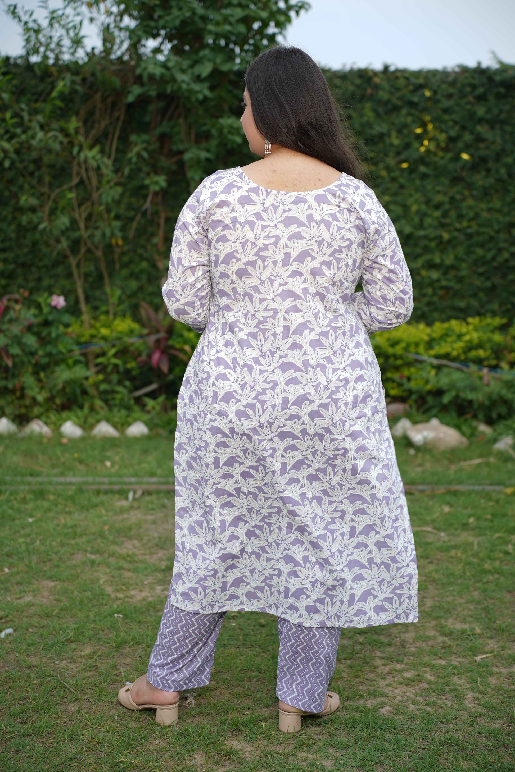 Spring Lilac Bagh Print Suit Set