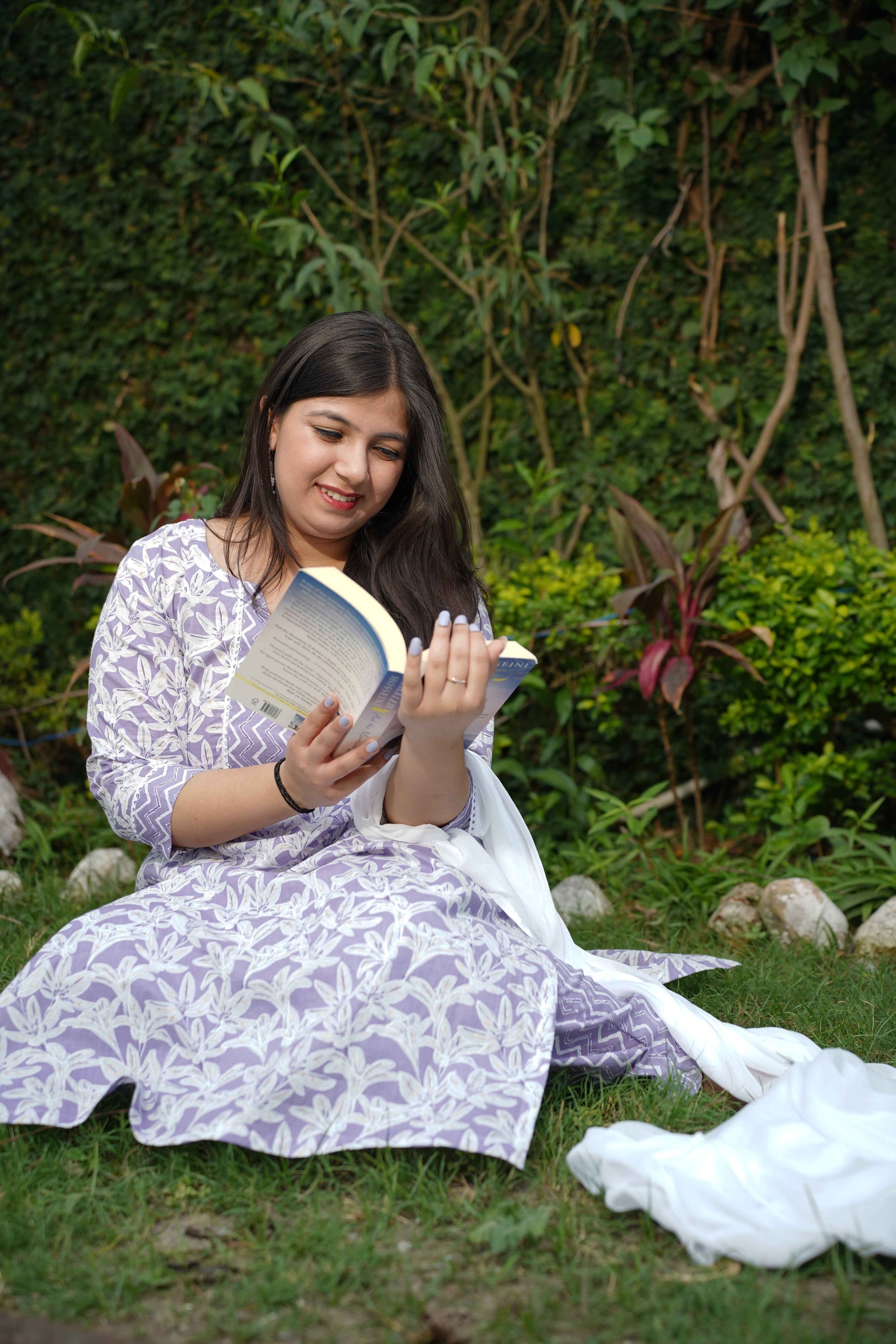 Spring Lilac Bagh Print Suit Set