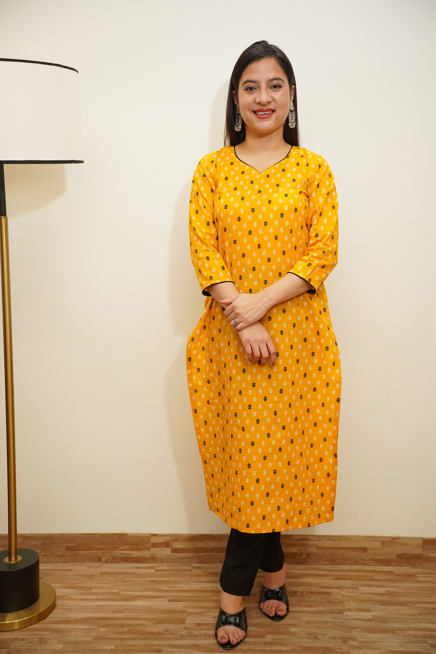 Spring Yellow Cotton Kurta