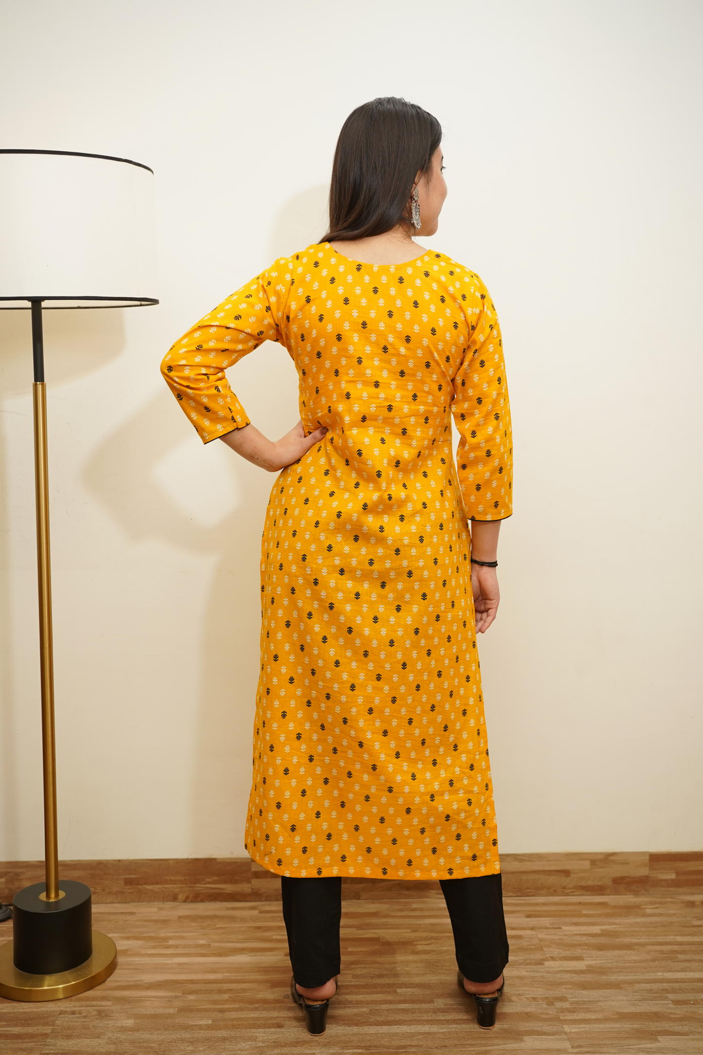 Spring Yellow Cotton Kurta