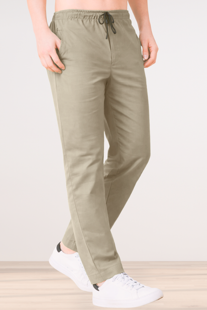 Steel Grey Cotton Track Pants