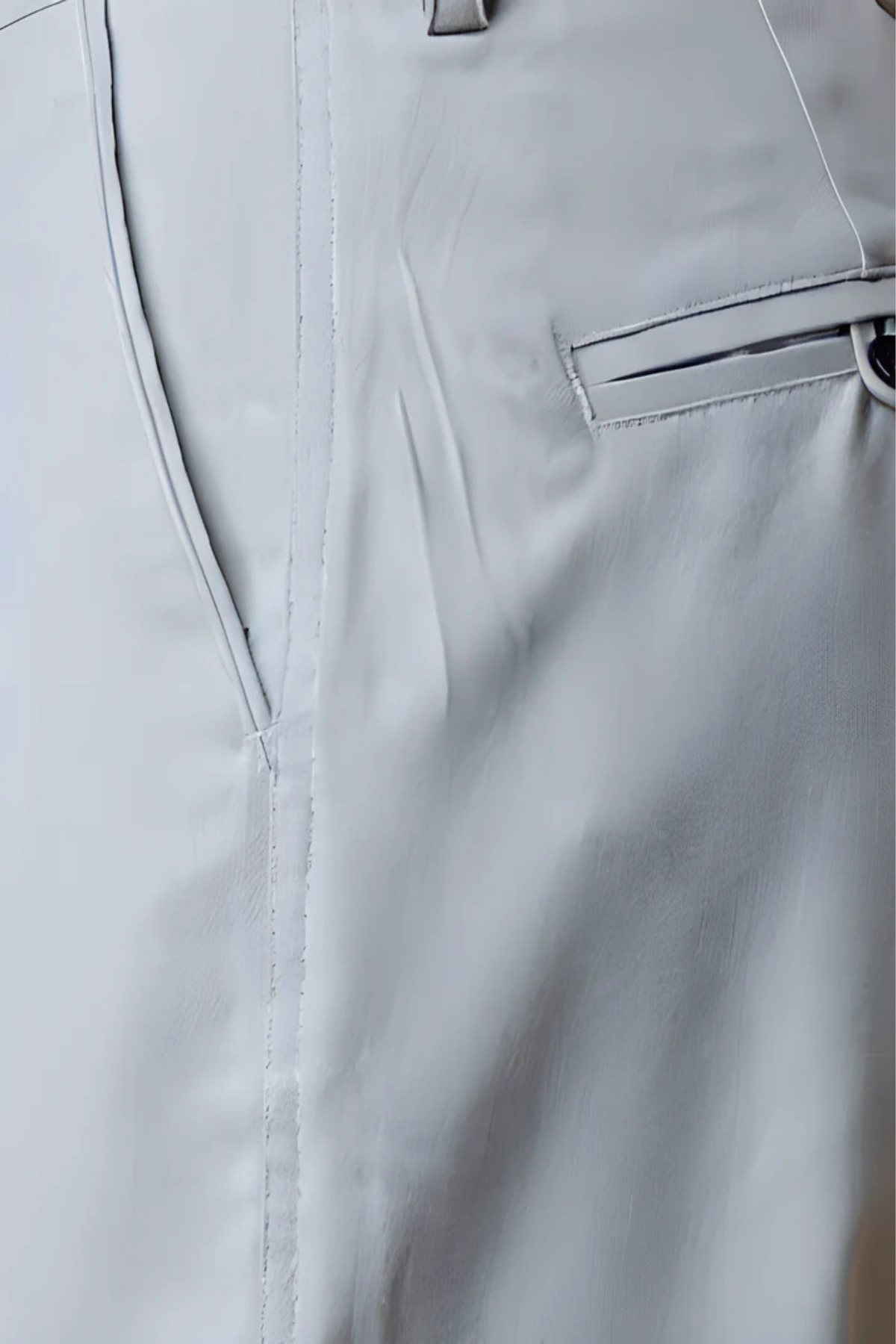 Steel Grey Solid Formal Trousers