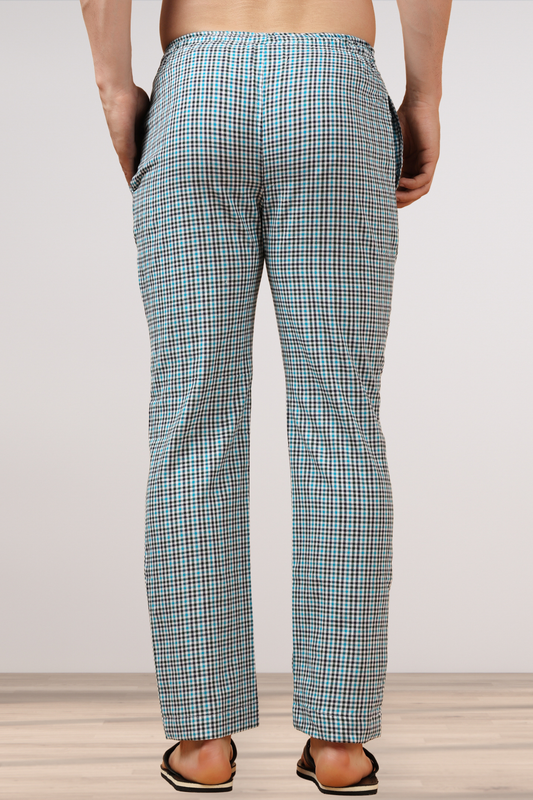Sterling Blue Checked Cotton Pajama