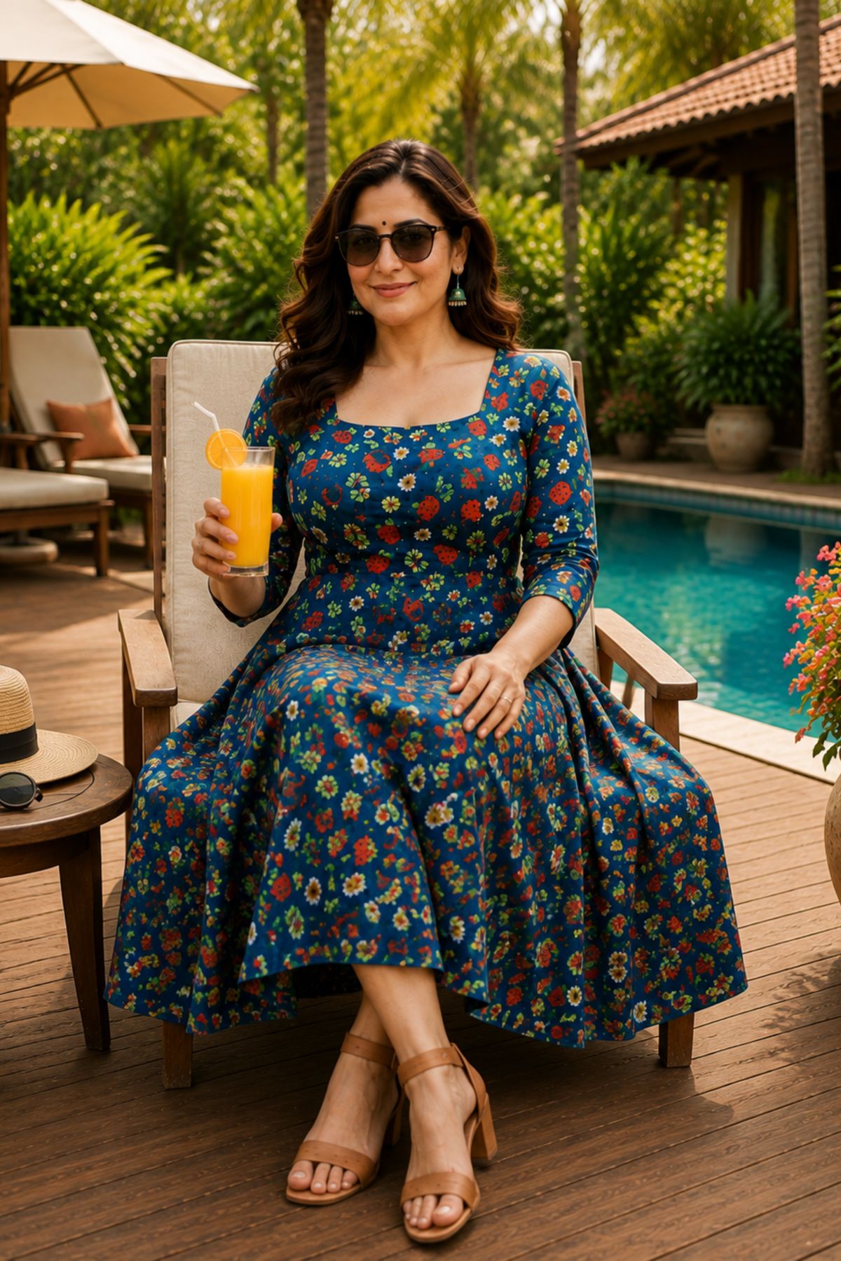 Strawberry Fields Summer Dress With Pockets