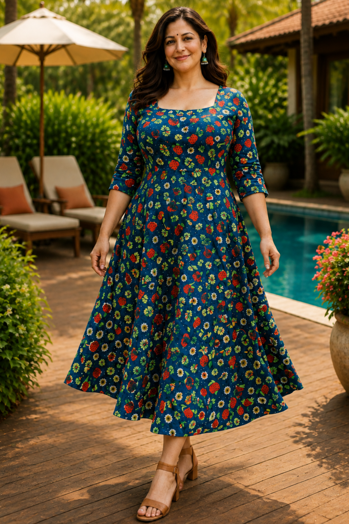 Strawberry Fields Summer Dress With Pockets
