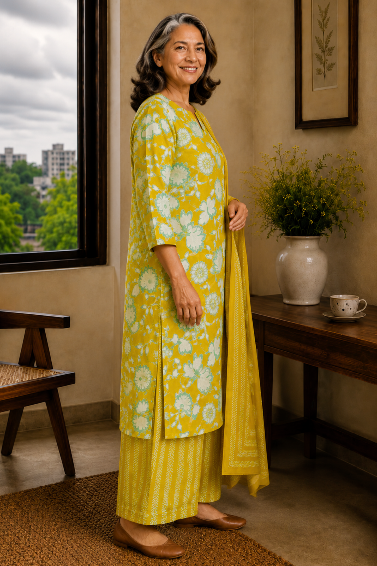 Summer Mimosa Cotton Suit Set