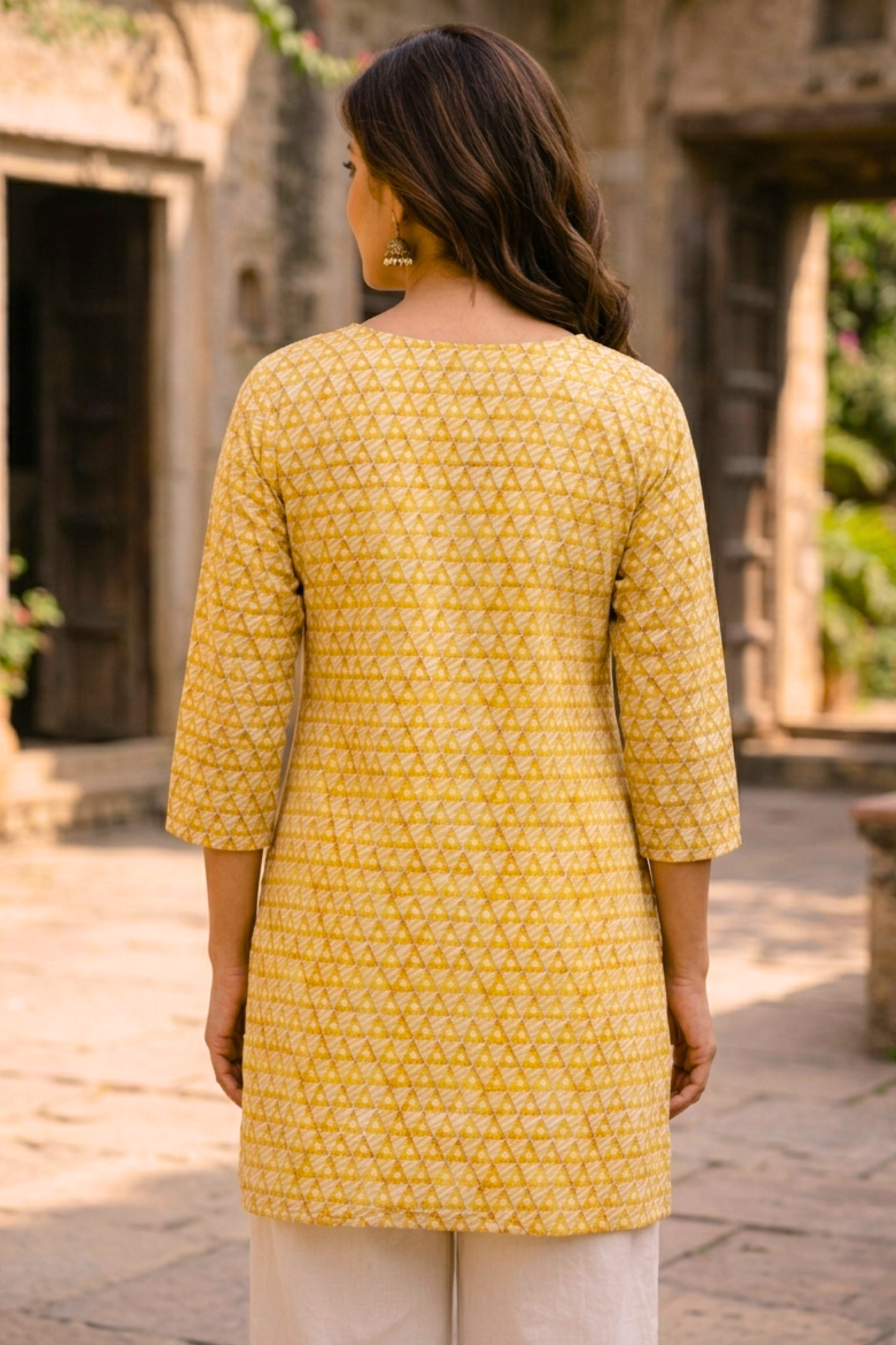 Sunny Yellow Printed Kurta
