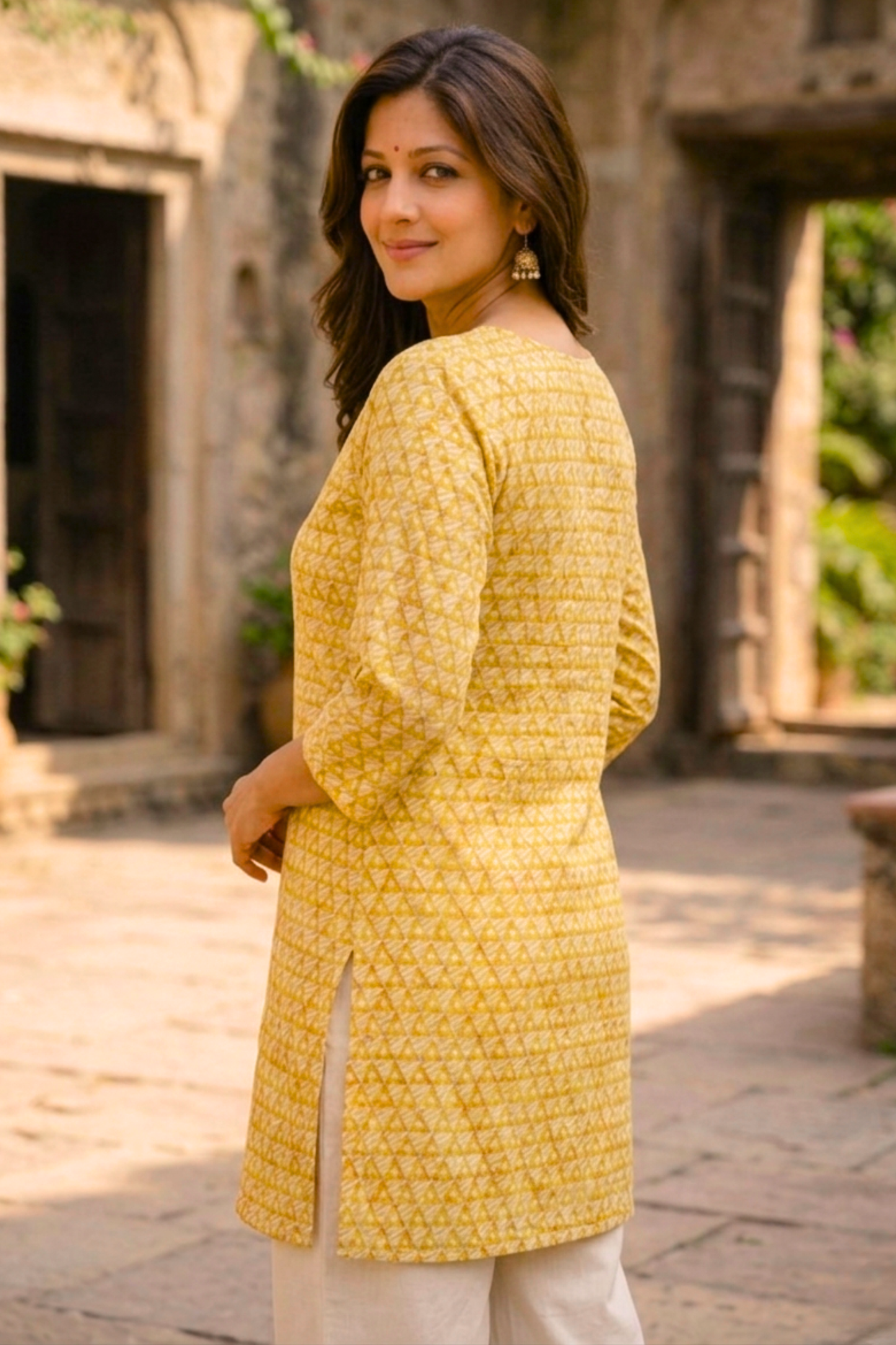 Sunny Yellow Printed Kurta