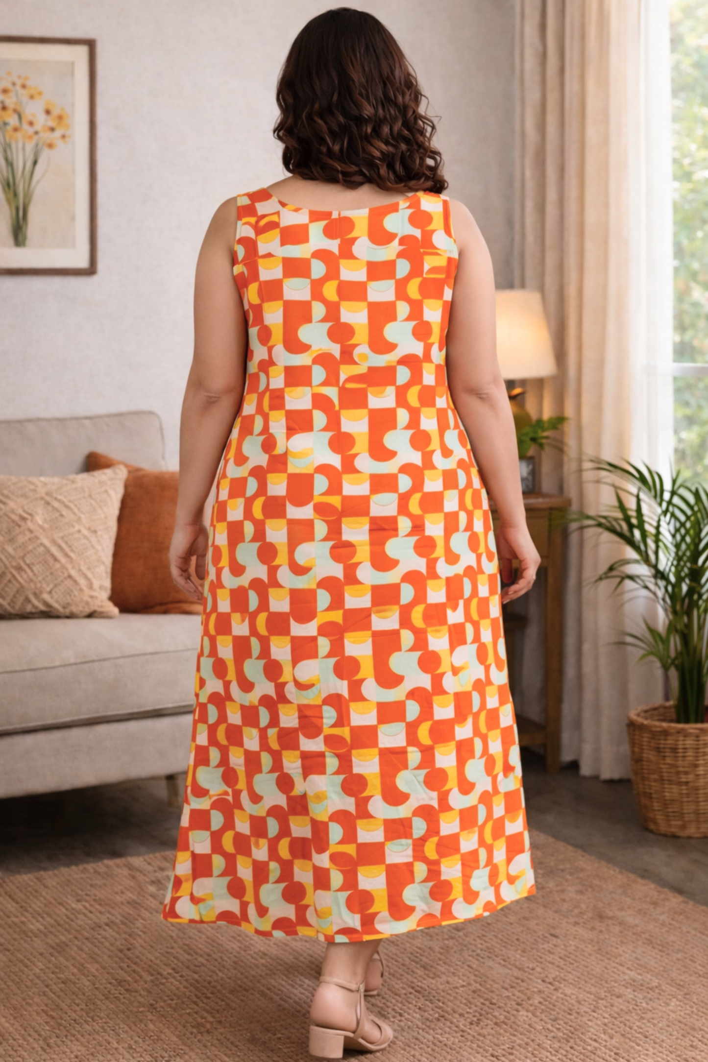 Sunset Mosaic Summer Lounge Dress
