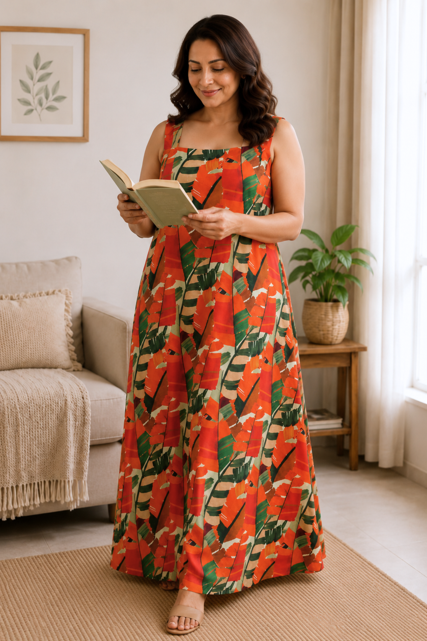 Tangerine Days Rayon Lounge Dress