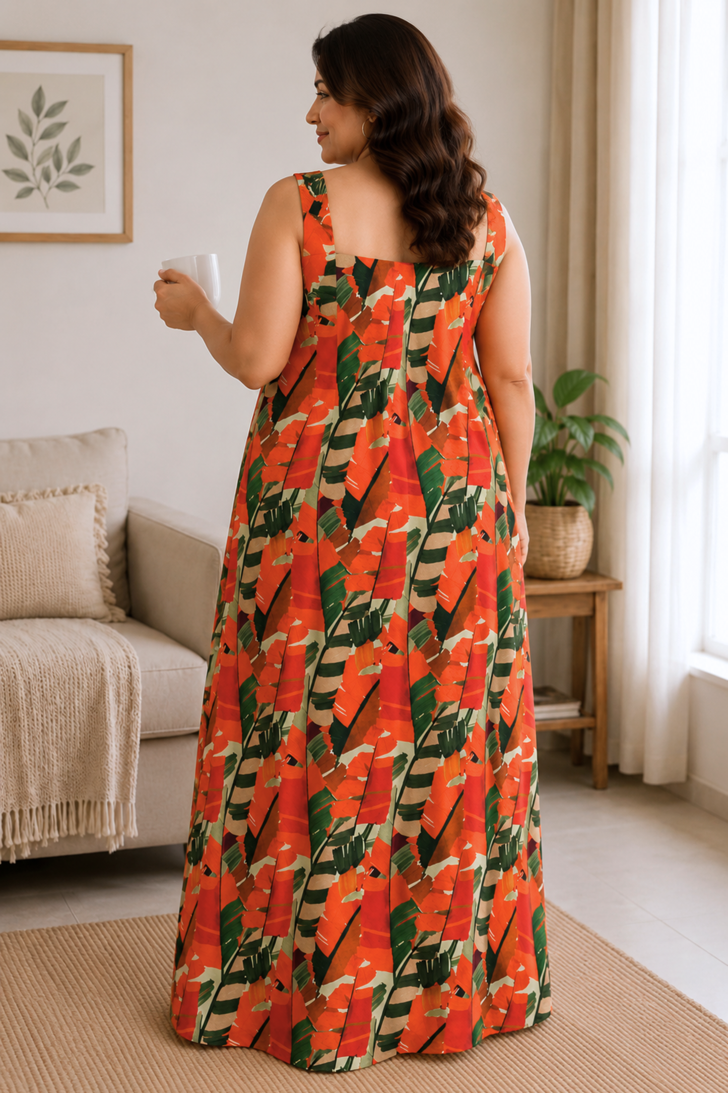 Tangerine Days Rayon Lounge Dress