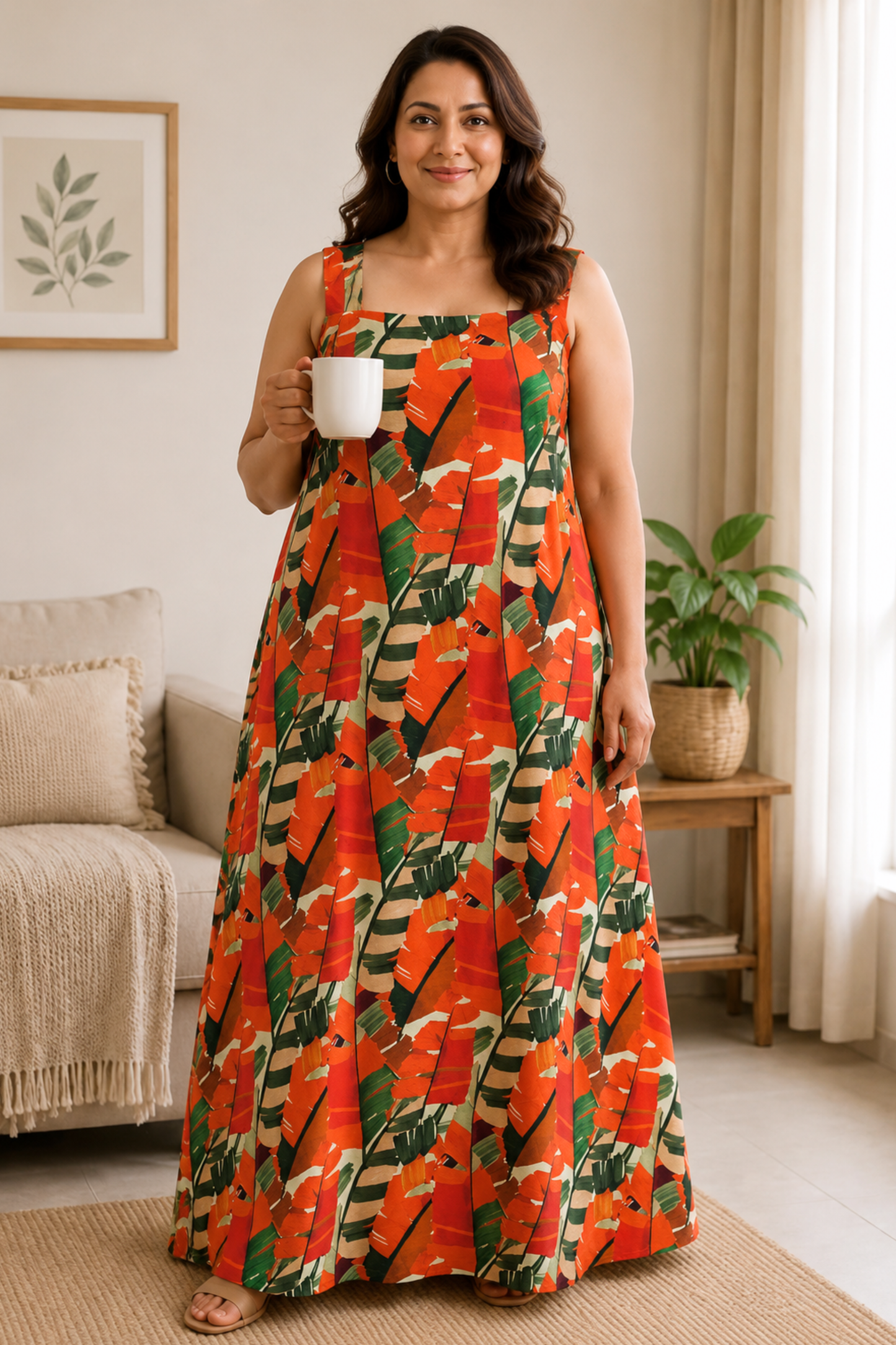 Tangerine Days Rayon Lounge Dress