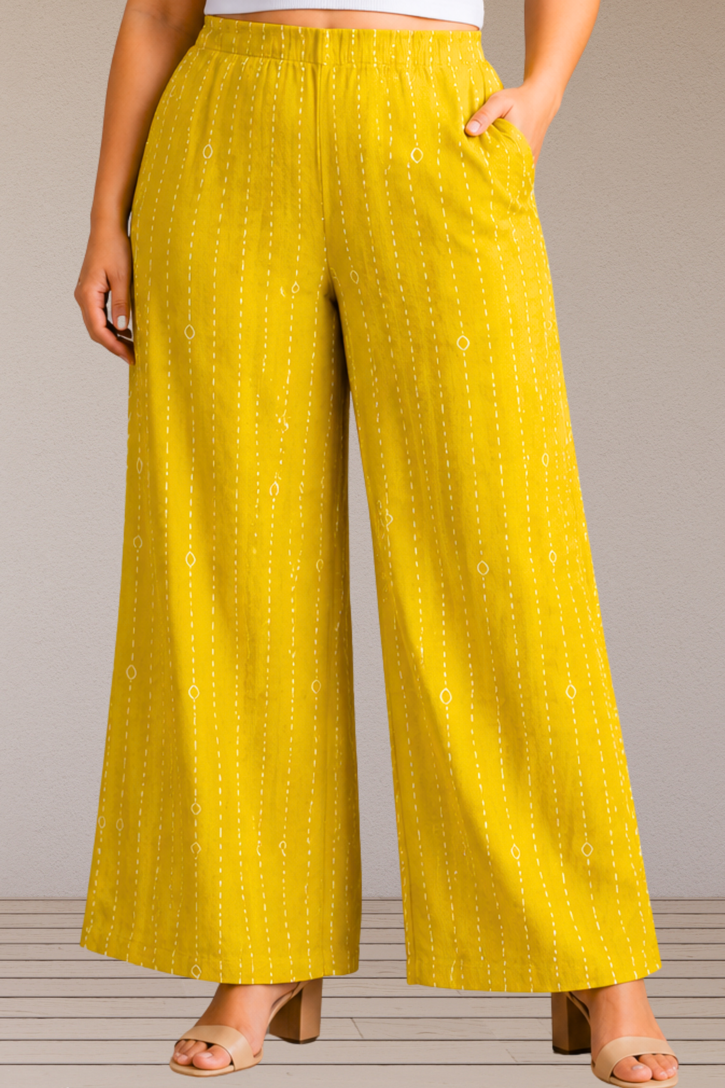 Sunshine Stripe Cotton Palazzo