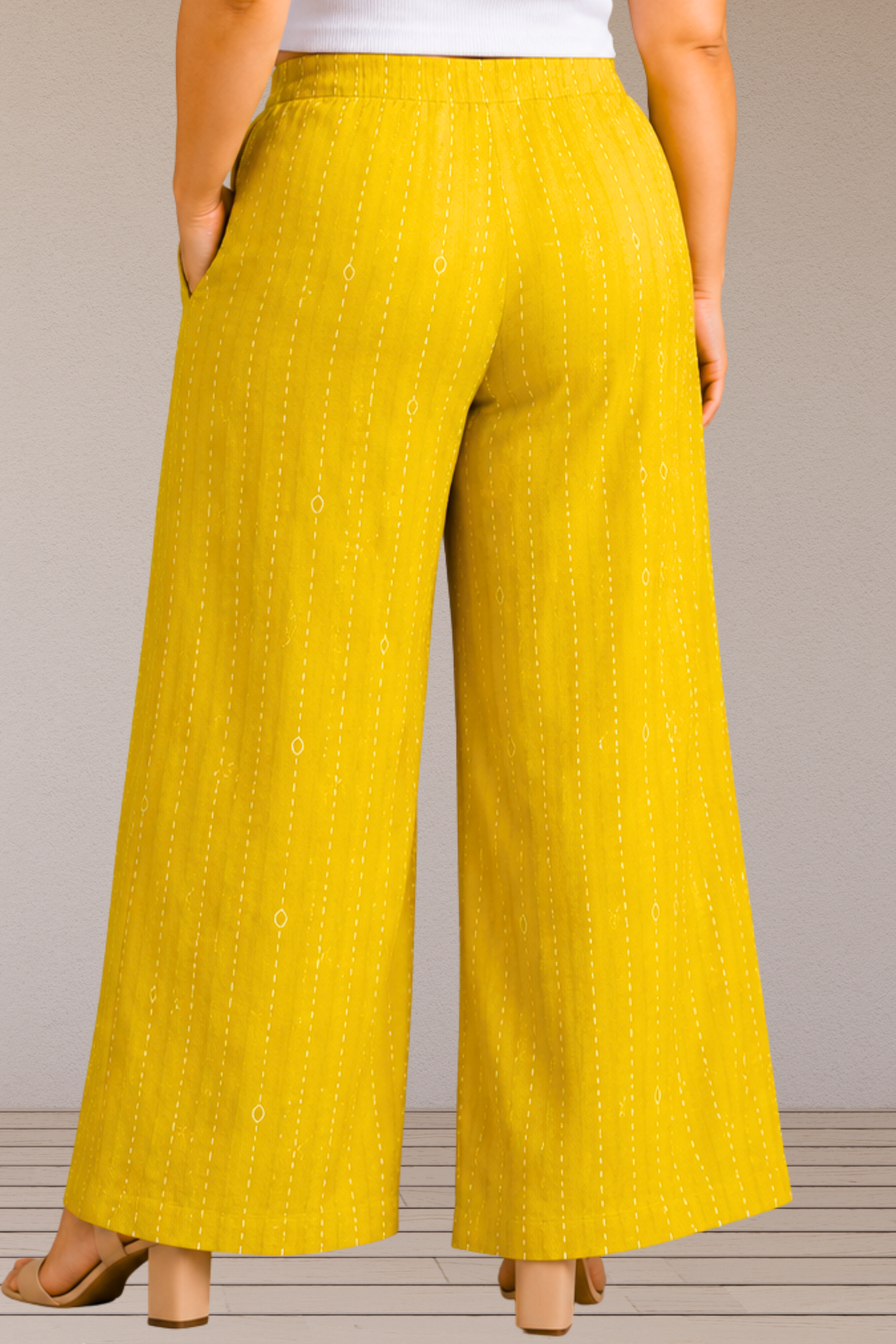 Sunshine Stripe Cotton Palazzo