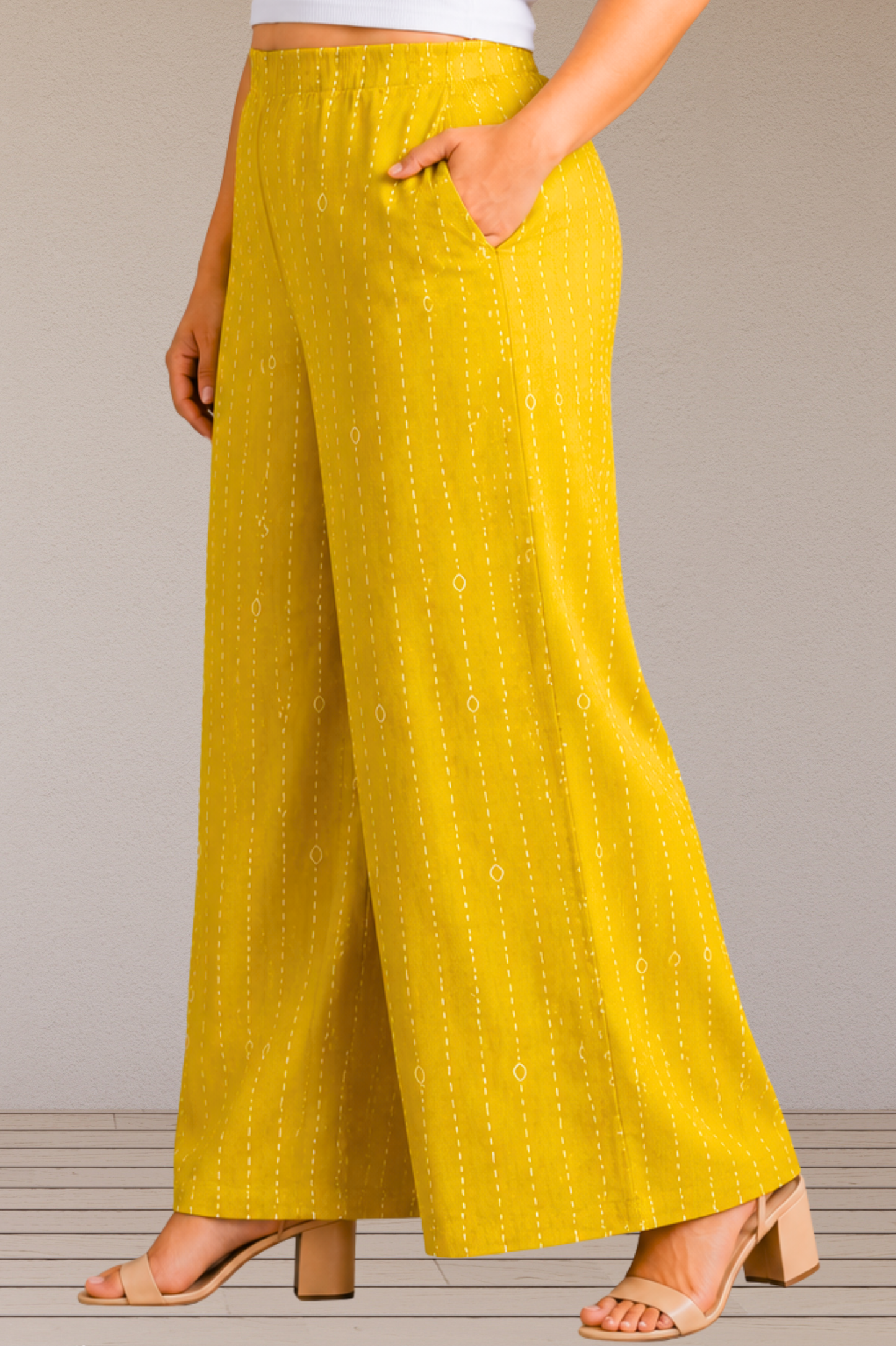 Sunshine Stripe Cotton Palazzo