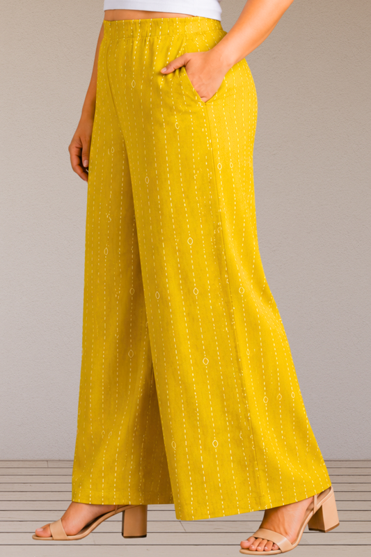 Sunshine Stripe Cotton Palazzo