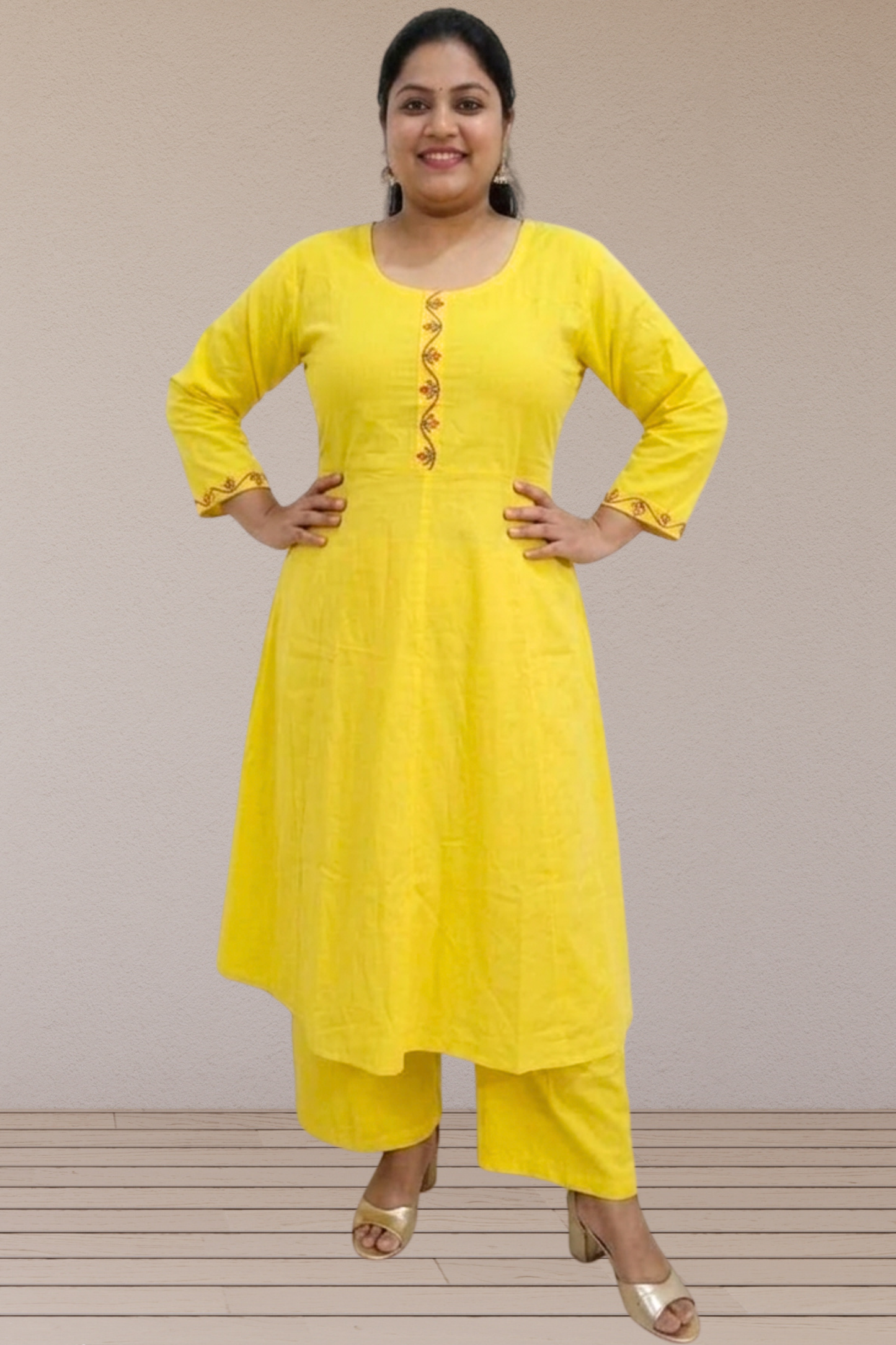 Sunshine Yellow A-Line Kurta Set