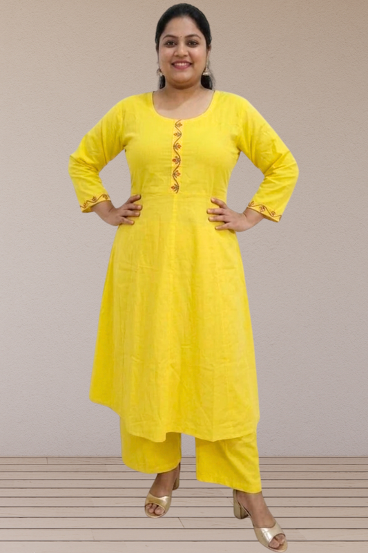 Sunshine Yellow A-Line Kurta Set