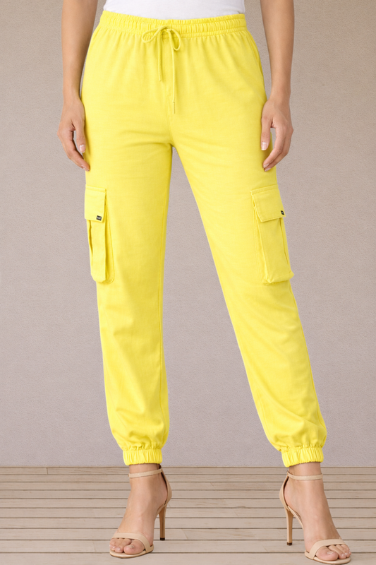 Sunshine Citrus Cotton Cargo Pants