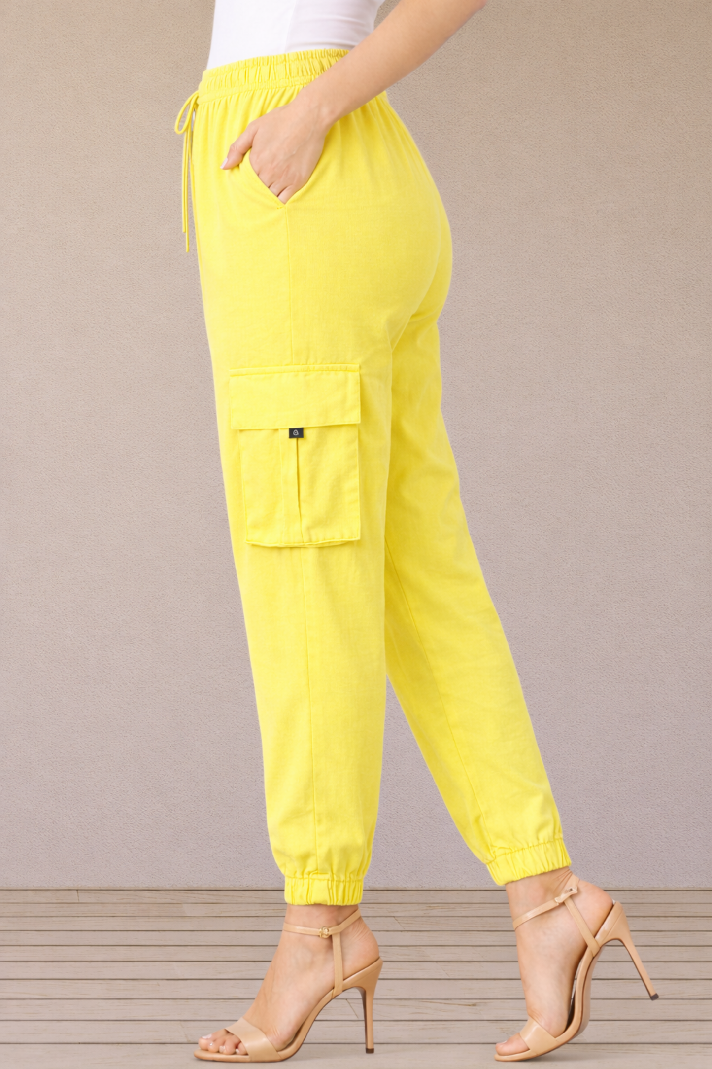 Sunshine Citrus Cotton Cargo Pants
