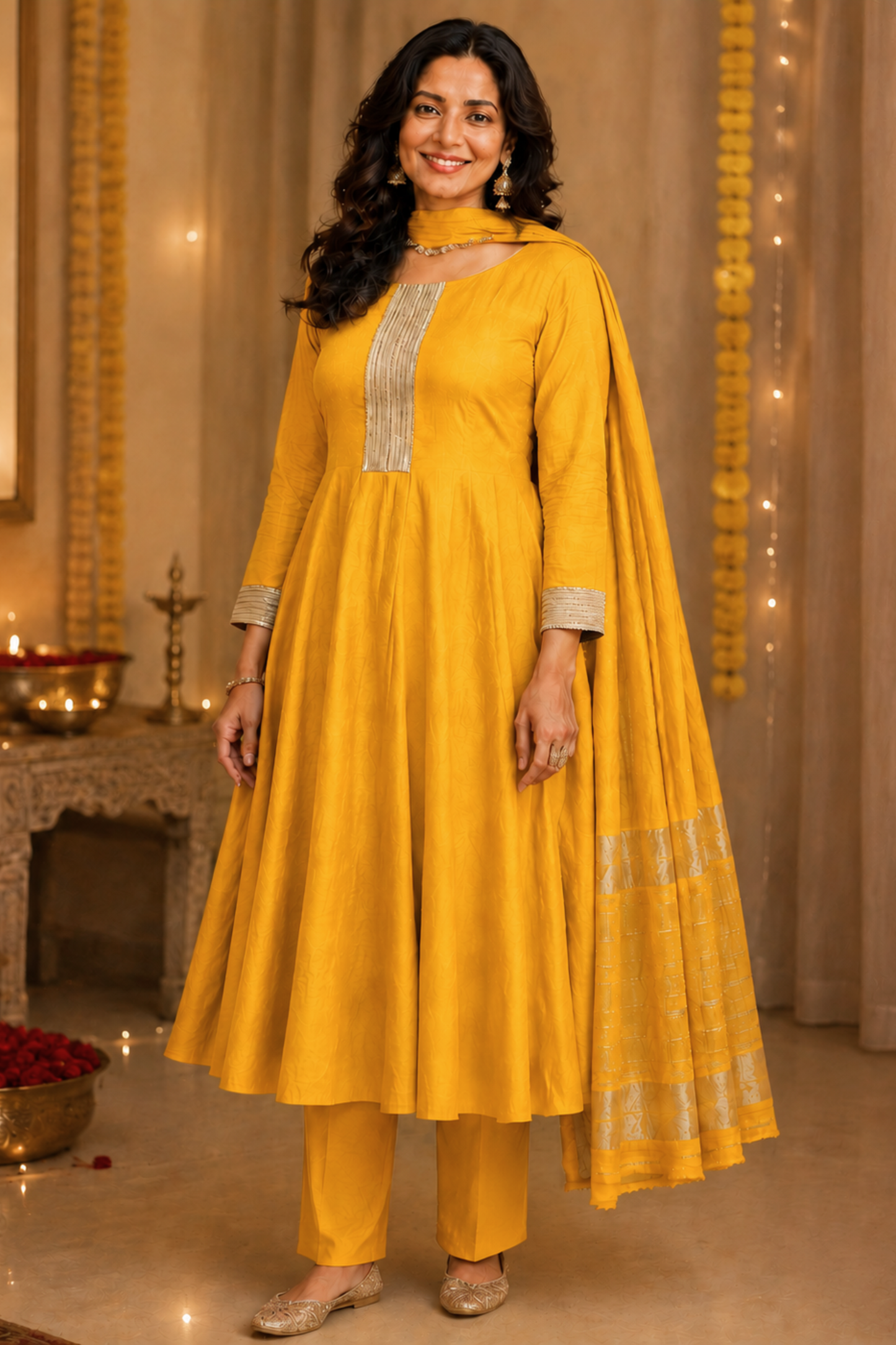 Swarna Noor Silk Anarkali Set