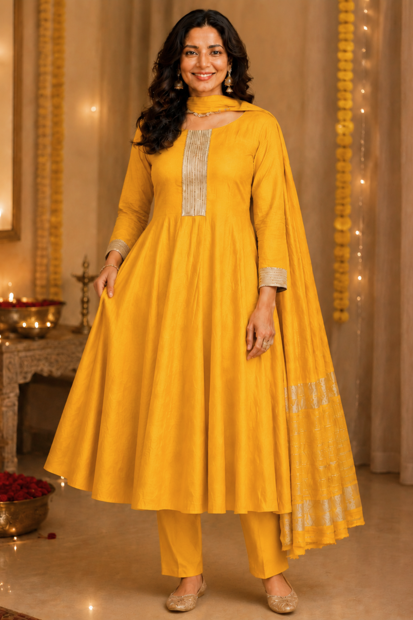 Swarna Noor Silk Anarkali Set