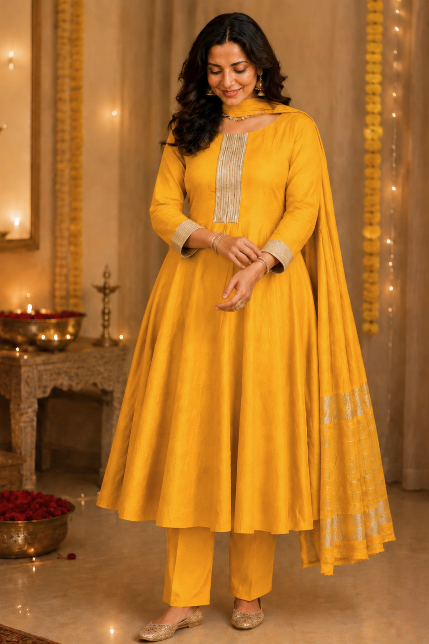 Swarna Noor Silk Anarkali Set