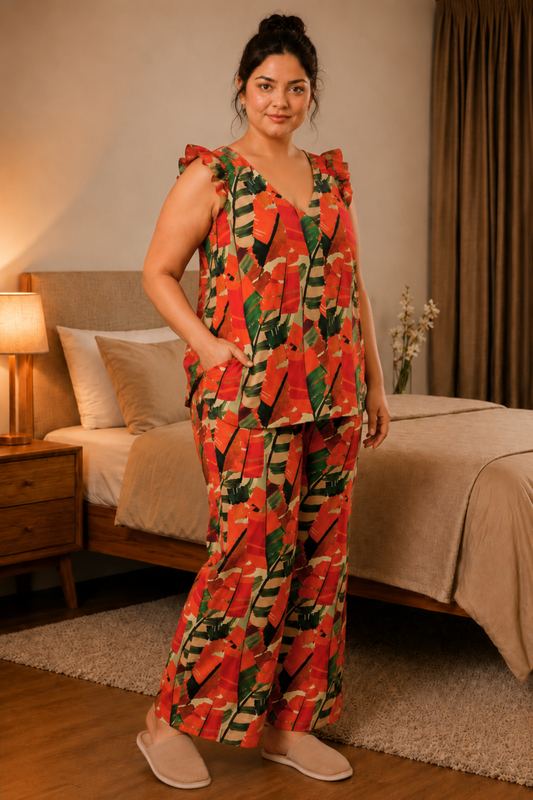 Tangerine Days Rayon Night Suit