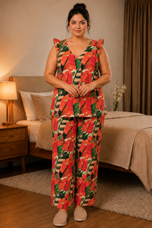 Tangerine Days Rayon Night Suit