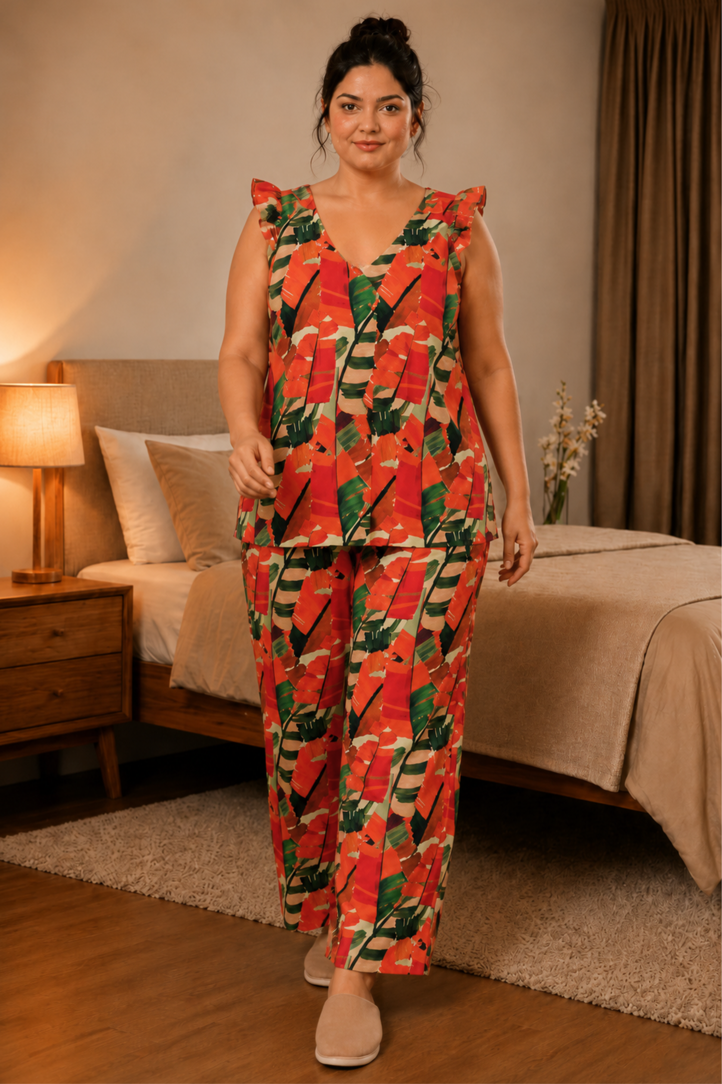Tangerine Days Rayon Night Suit