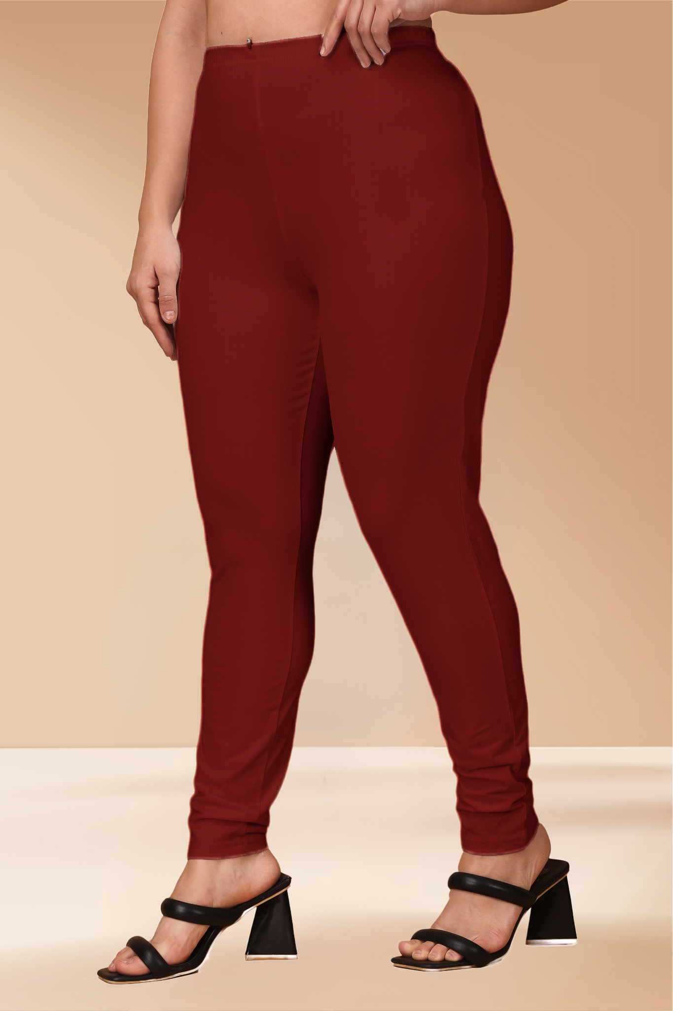 Maroon Cotton Legging