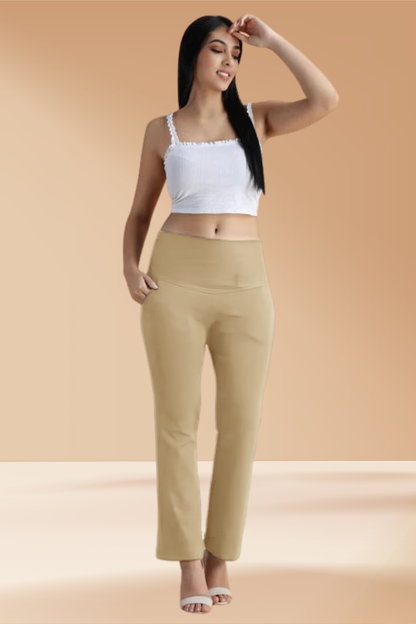 Beige Tummy Tucker Pants