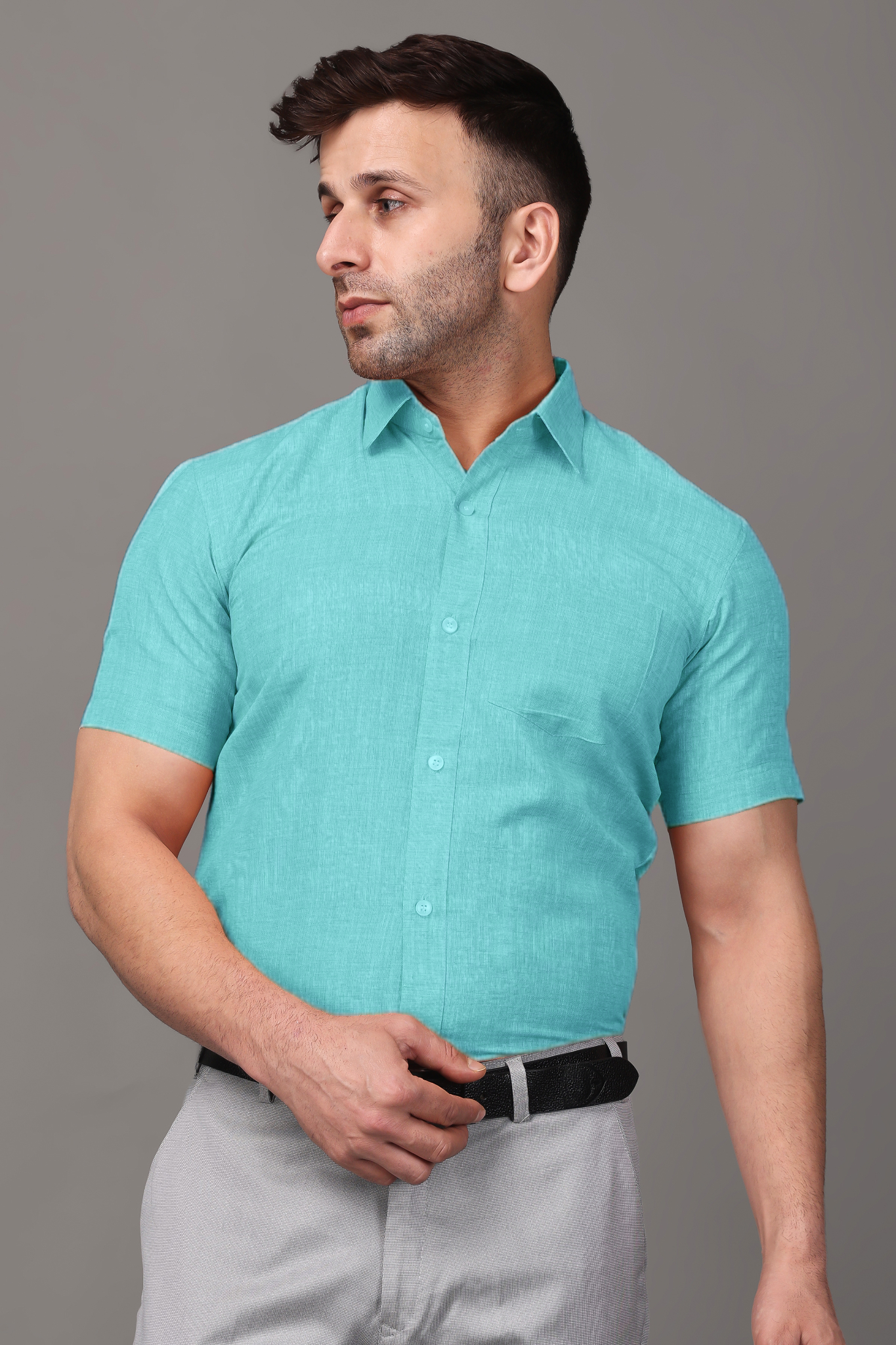 Sky Blue Cotton Shirt