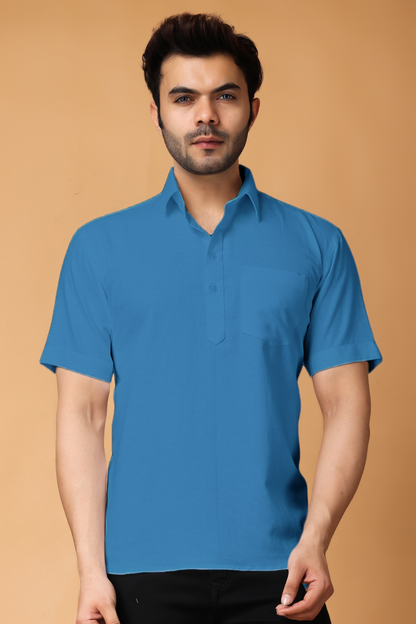 Firozi Breeze Cotton Short Kurta