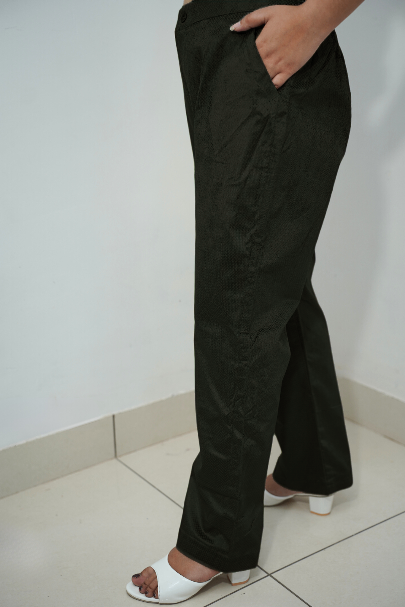 Brownish Green Corduroy Pant